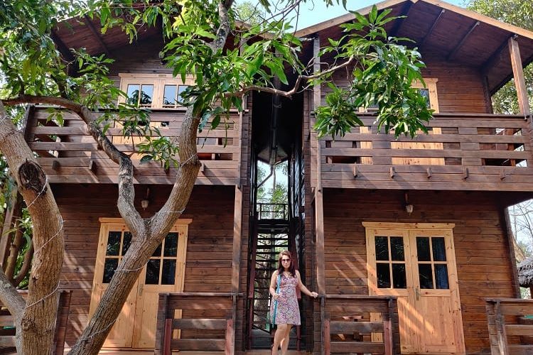 Holidaying in a Rustic Wooden Resort